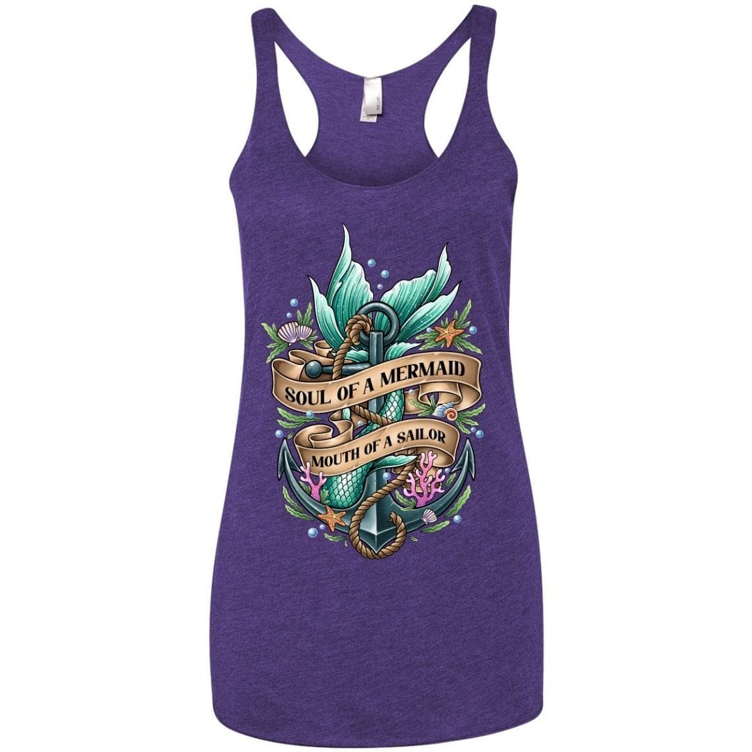 Mountains &amp; Mermaids Soul Of A Mermaid Racerback Tank Small / Purple