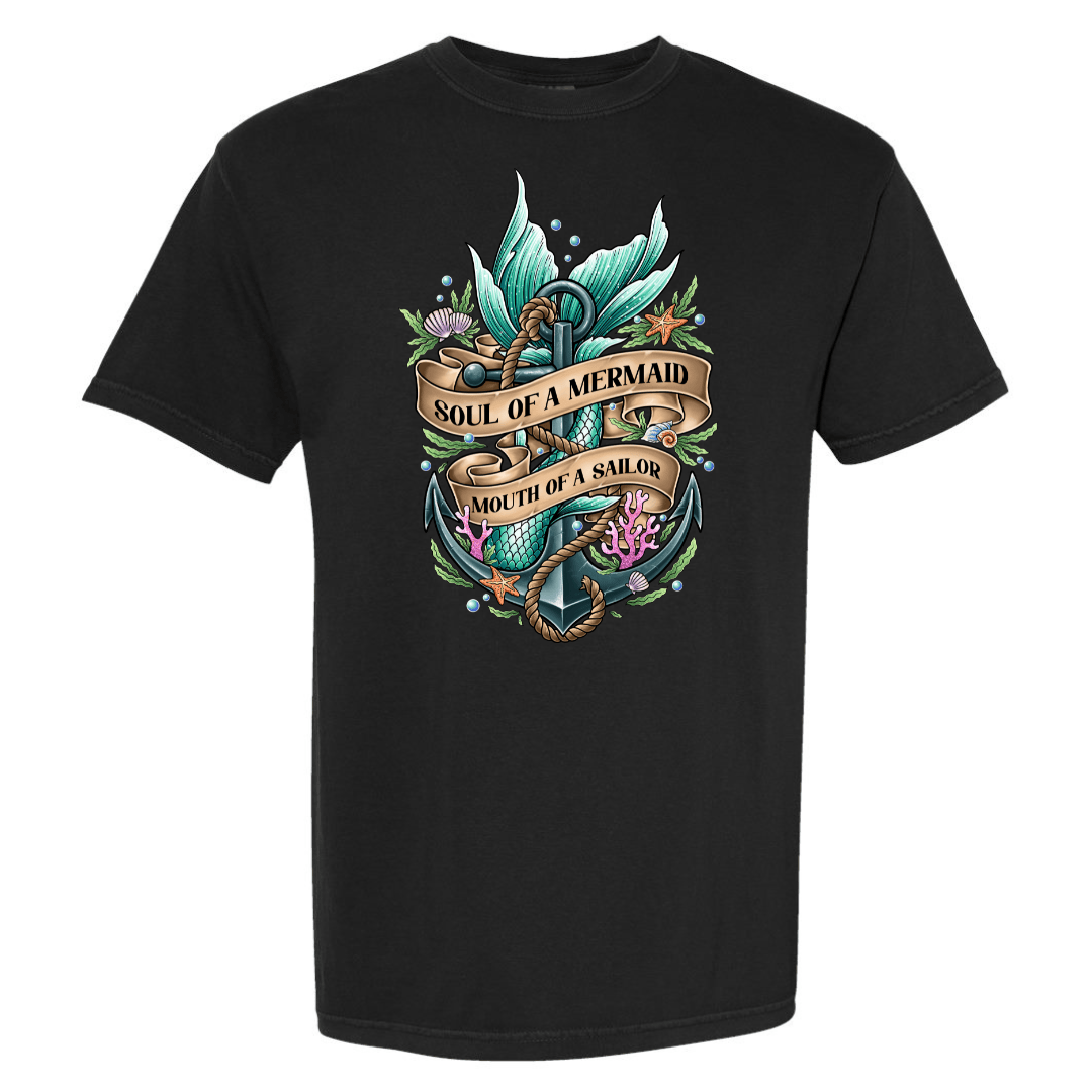 Mountains & Mermaids Soul Of A Mermaid T-Shirt Small / Black