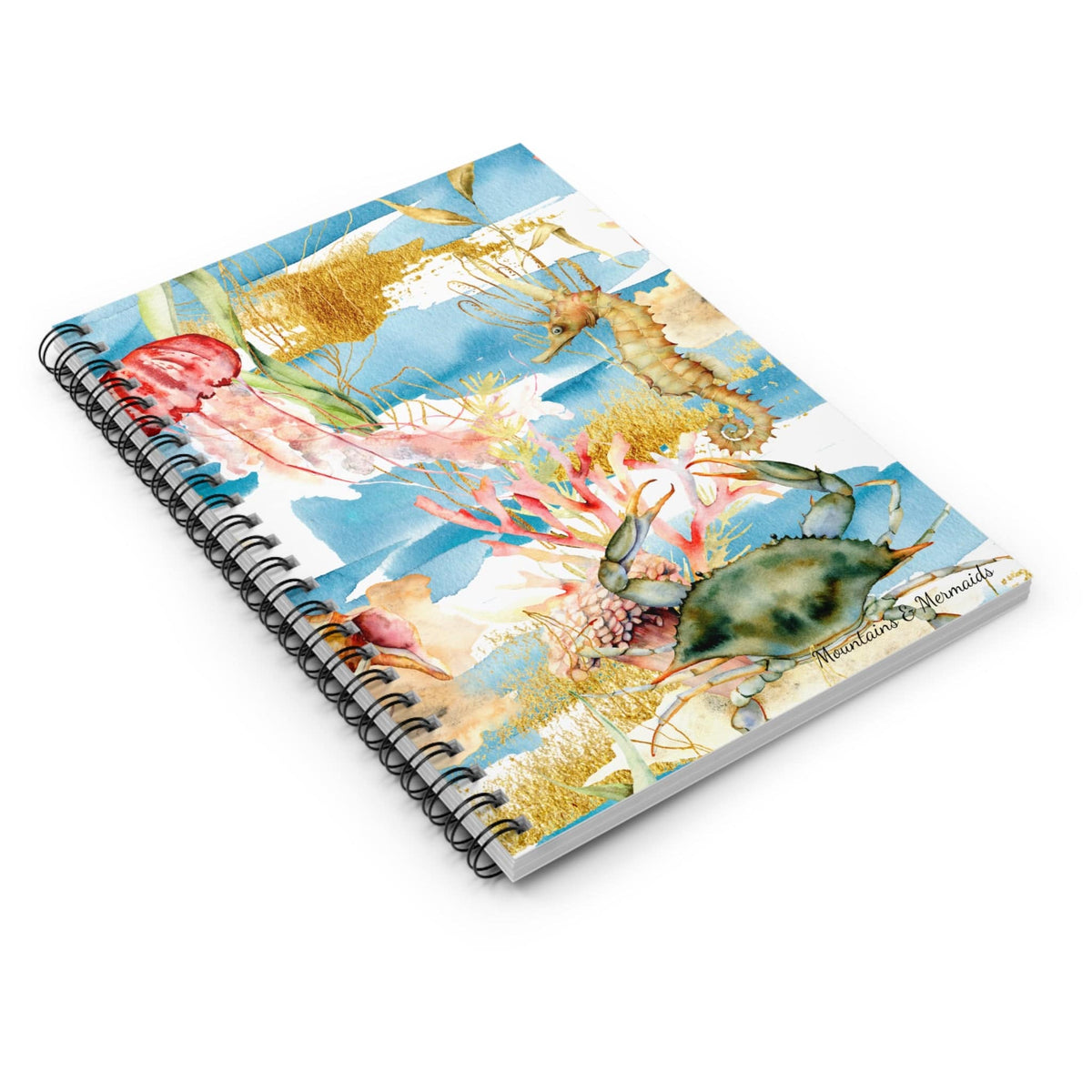 Mountains & Mermaids Spiral Notebook - Ruled Line One Size 73386859540662605709
