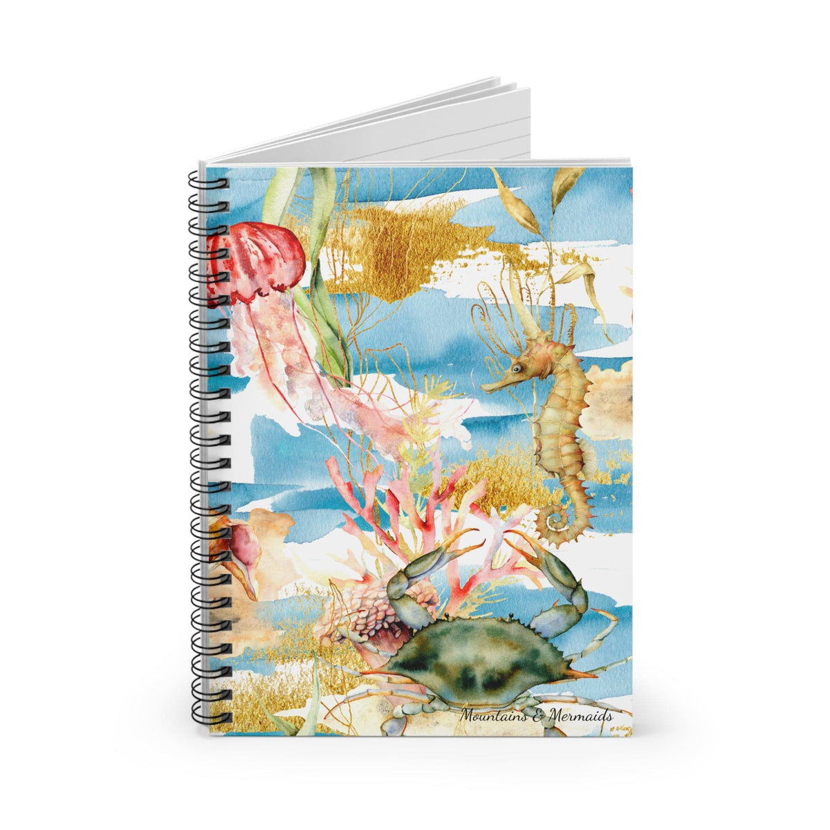 Mountains & Mermaids Spiral Notebook - Ruled Line One Size 73386859540662605709