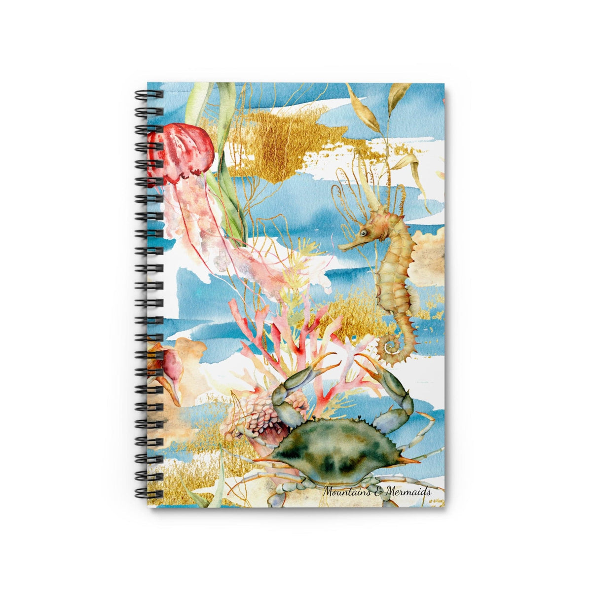 Mountains &amp; Mermaids Spiral Notebook - Ruled Line One Size 73386859540662605709