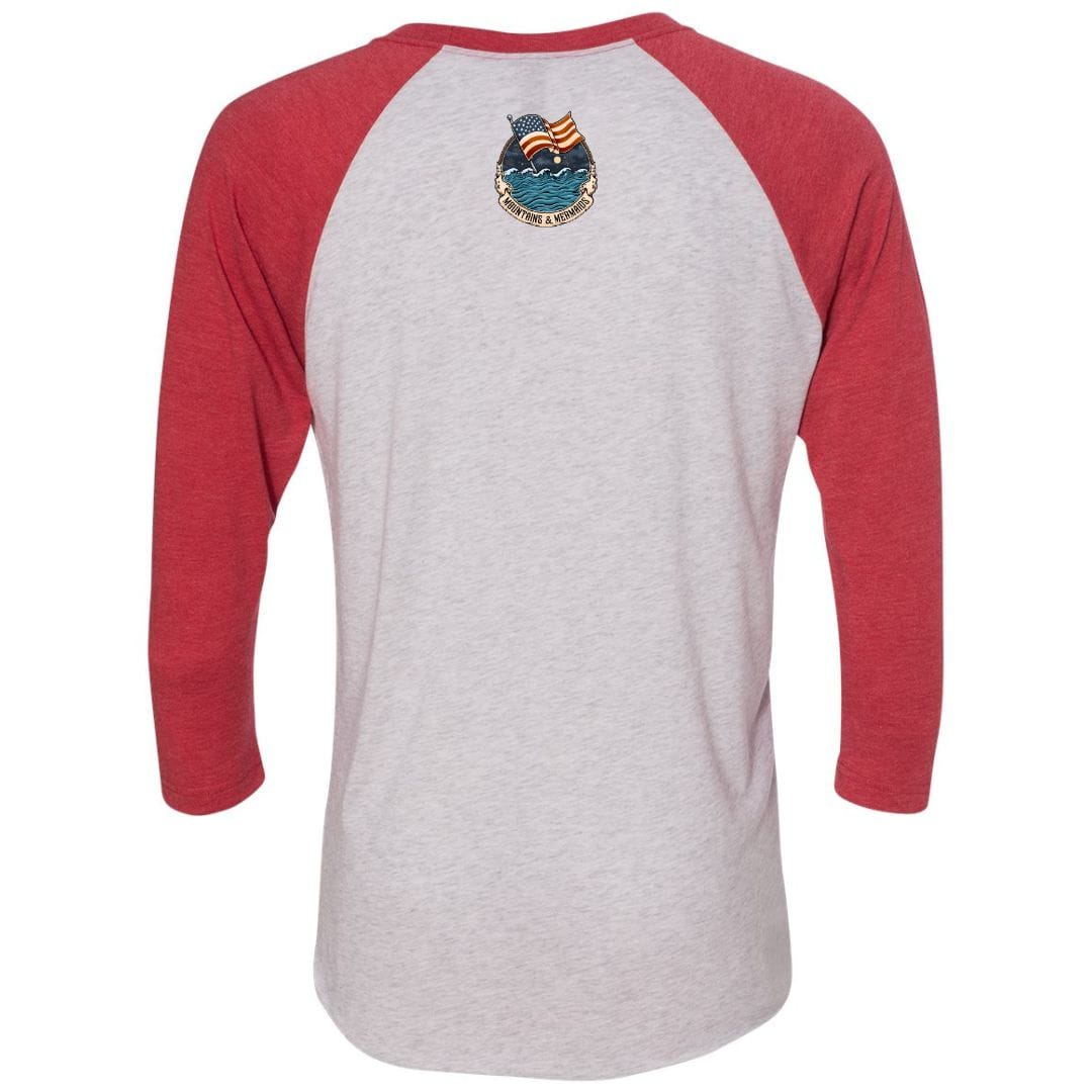 Mountains & Mermaids Star Spangled Mermaid (America 250) Baseball T-Shirt