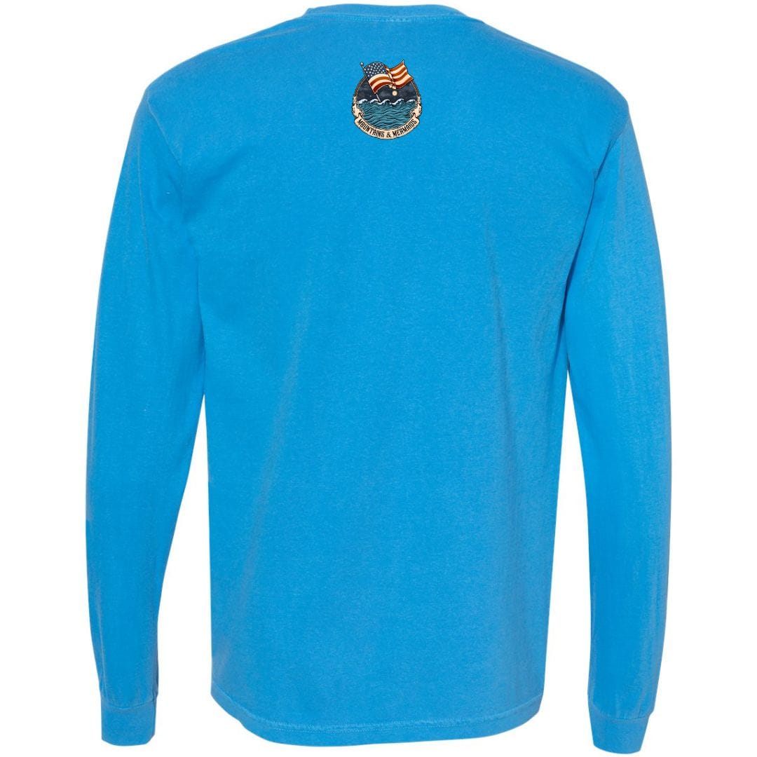 Mountains & Mermaids Star Spangled Mermaid (America 250) Long Sleeve T-Shirt Small / Royal Caribe