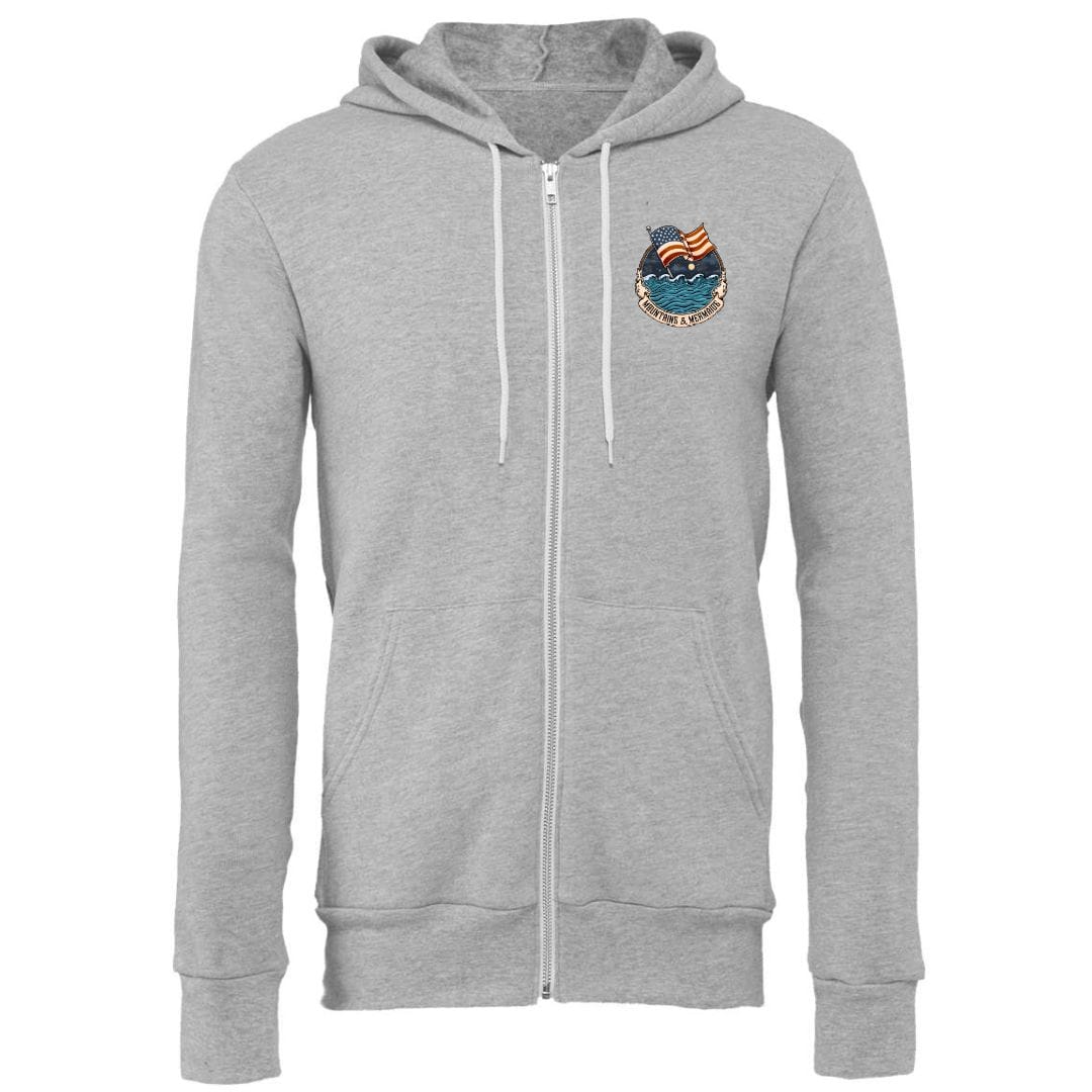 Mountains & Mermaids Star Spangles Mermaid (America 250) Fleece Zip Hoodie