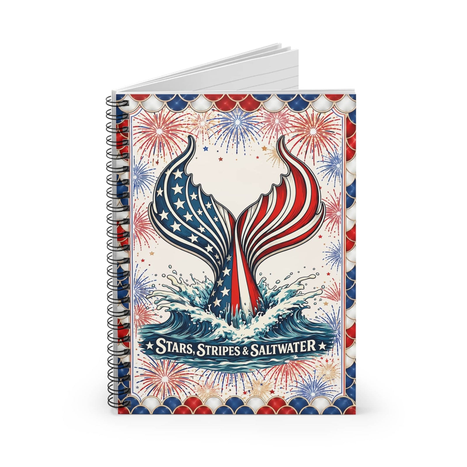 Mountains & Mermaids Stars, Stripes & Saltwater Notebook One Size 30836583821160865824