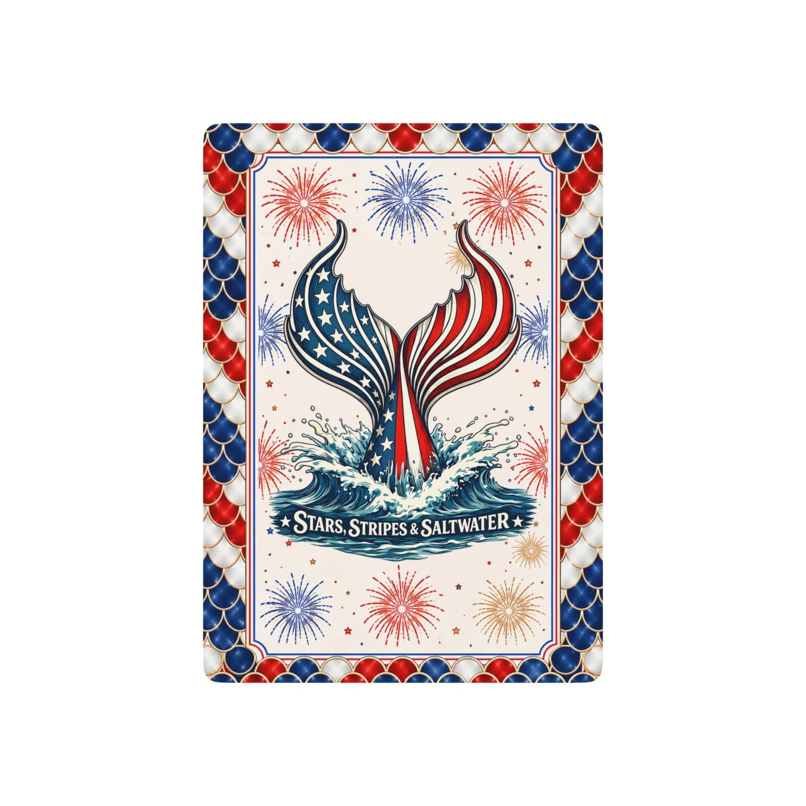 Mountains & Mermaids Stars, Stripes & Saltwater Playing Cards 2.5" x 3.5" 24666456460864918274
