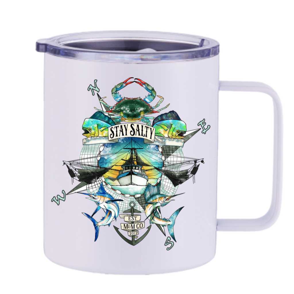 Mountains & Mermaids Stay Salty Insulated Travel Mug MM6078