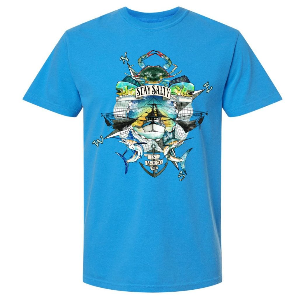 Mountains &amp; Mermaids Stay Salty Southbound Unisex T-Shirt Small / Caribbean MM703