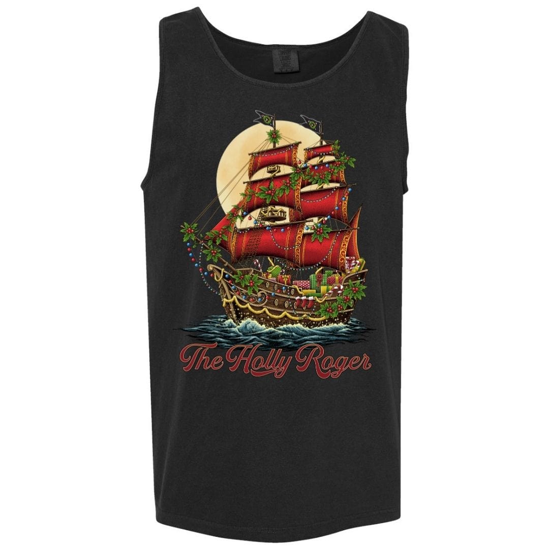 Mountains & Mermaids The Holly Roger Boyfriend Tank (Black) Small