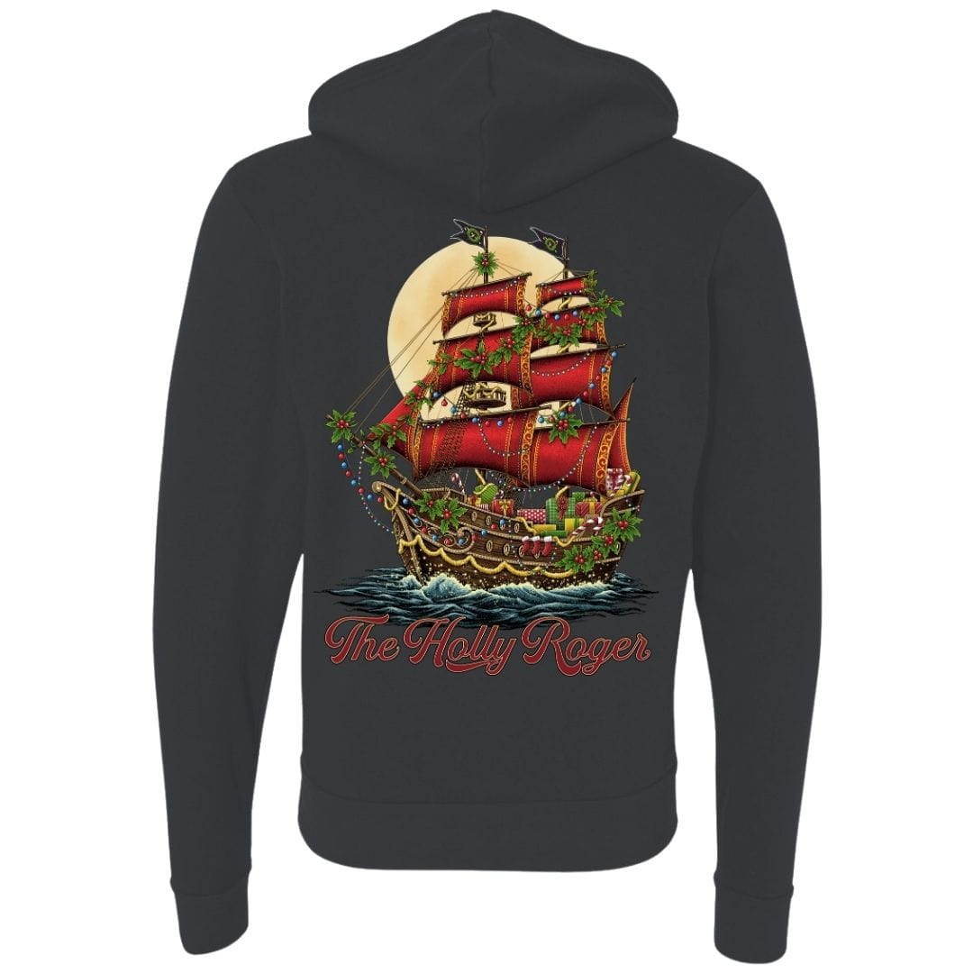 Mountains & Mermaids The Holly Roger Full Zip Fleece Hoodie (Black) S