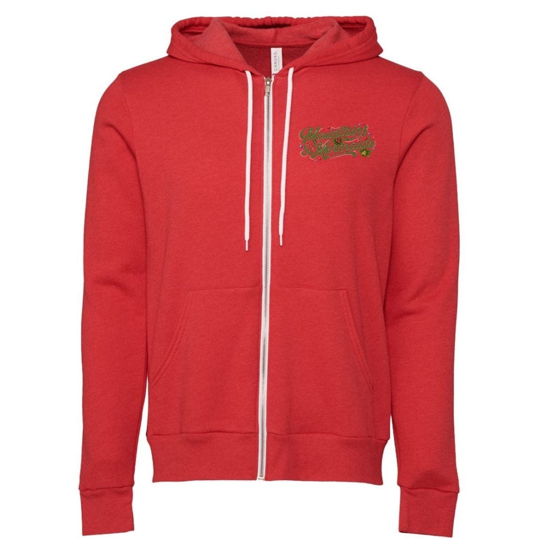 Mountains & Mermaids The Holly Roger Full Zip Fleece Hoodie (Red)