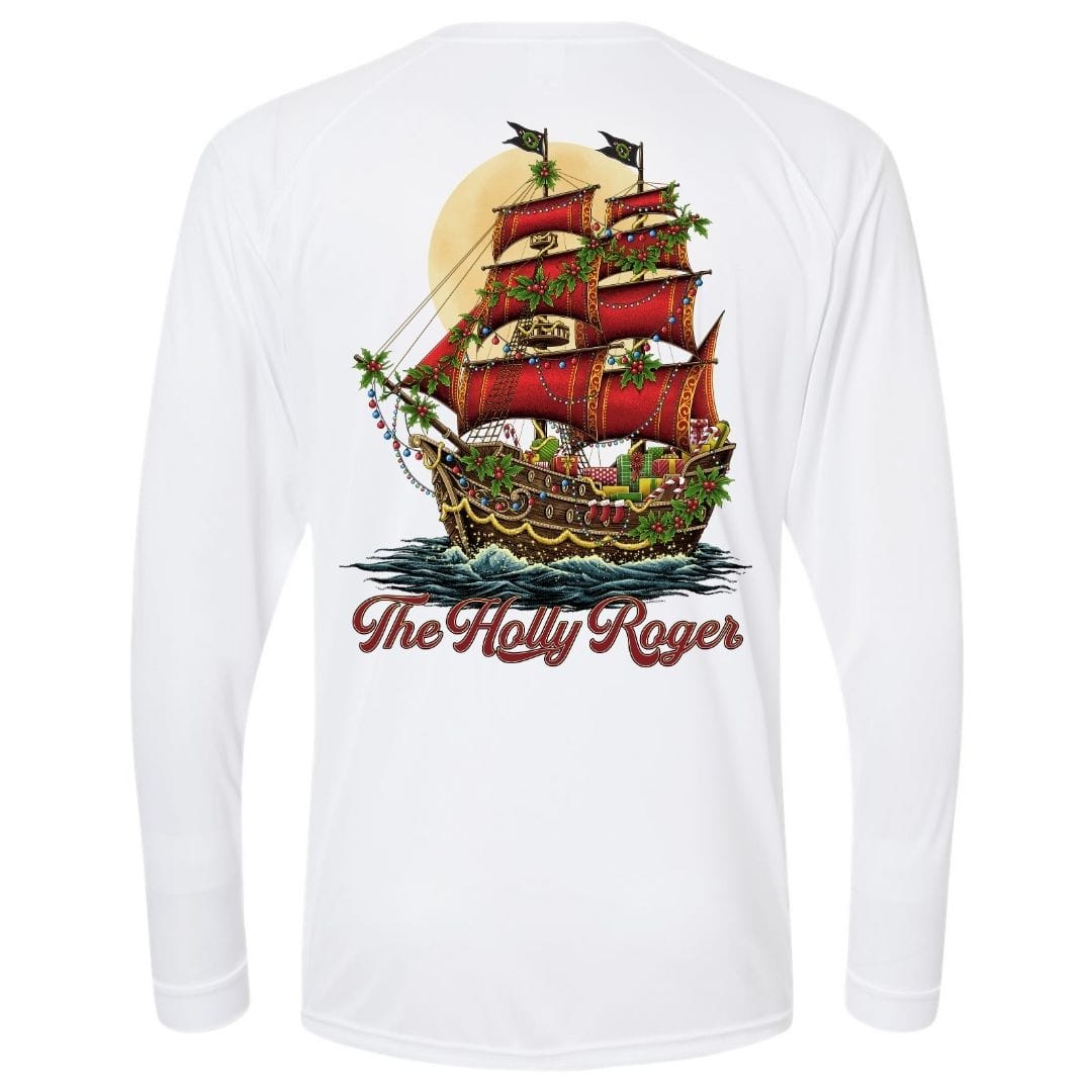 Mountains & Mermaids The Holly Roger Performance Sun Shirt (White) Small