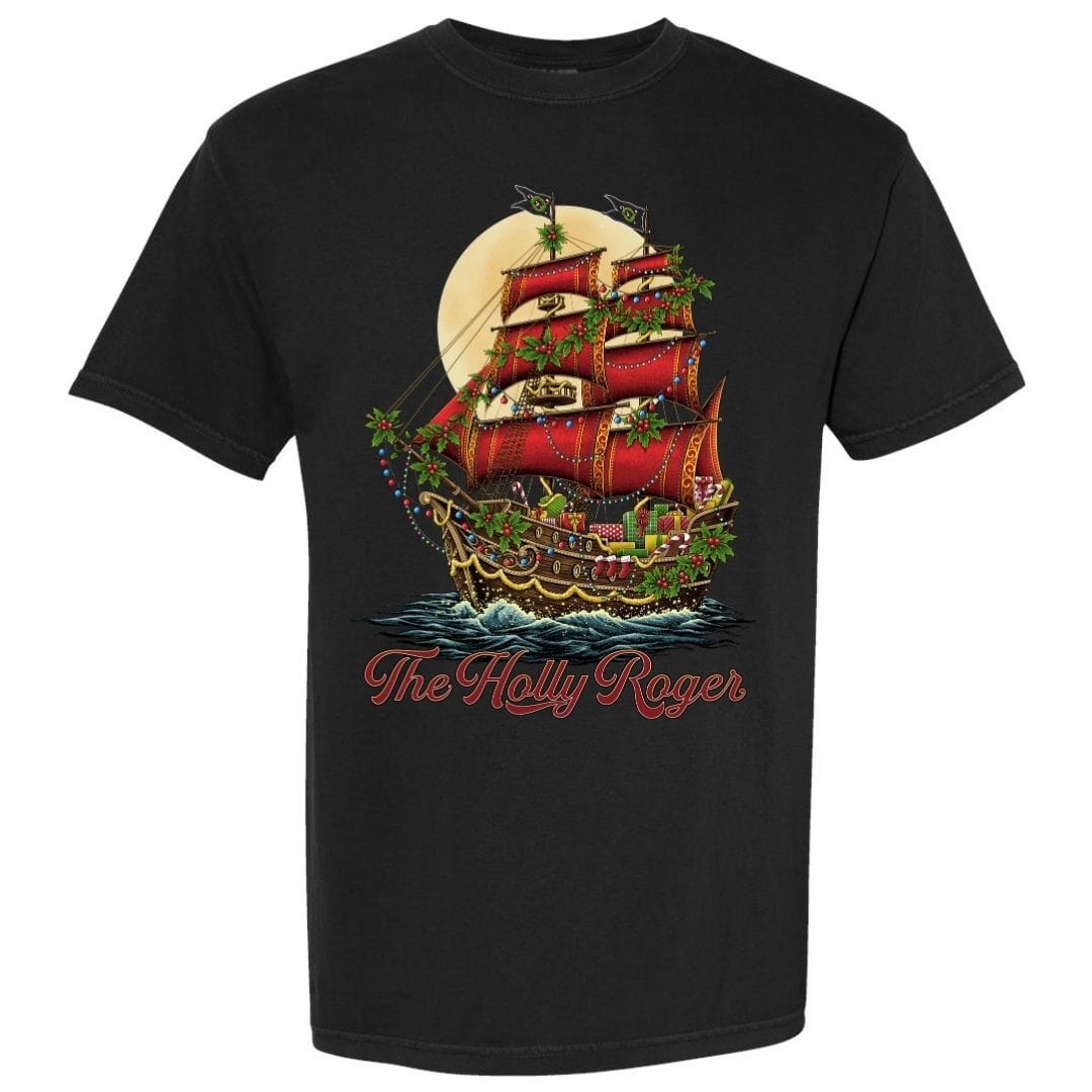 Mountains & Mermaids The Holly Roger T-Shirt (Black) Small