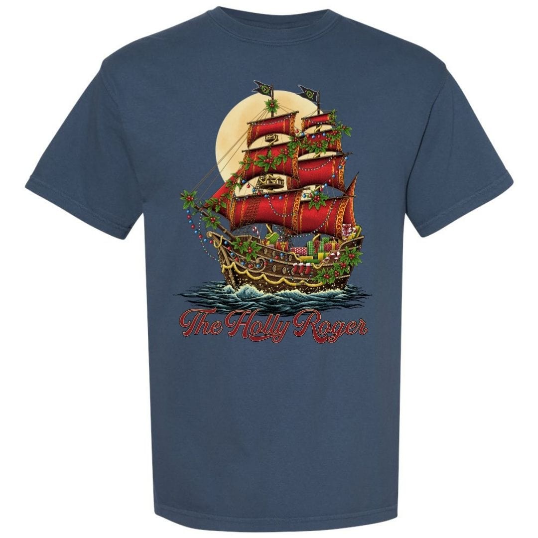 Mountains & Mermaids The Holly Roger T-Shirt (Midnight) Small