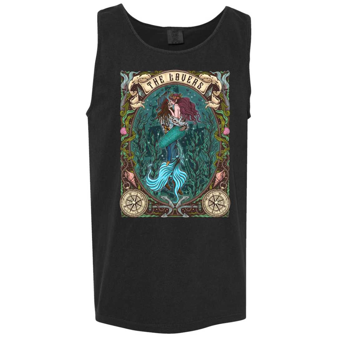 Mountains &amp; Mermaids The Lovers Boyfriend Tank (Black) Small MM4302