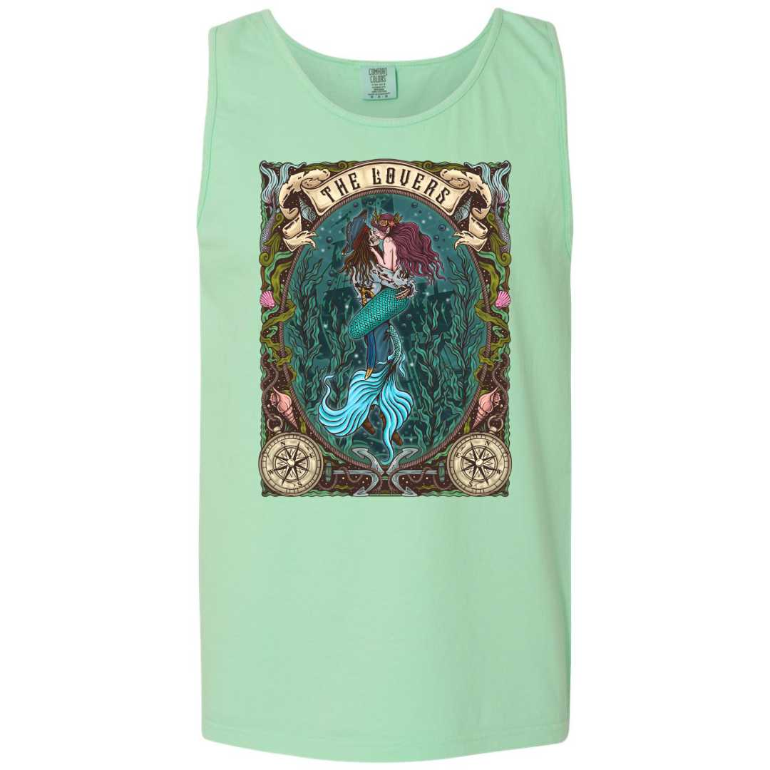 Mountains & Mermaids The Lovers Boyfriend Tank (Island Reef) Small MM4296
