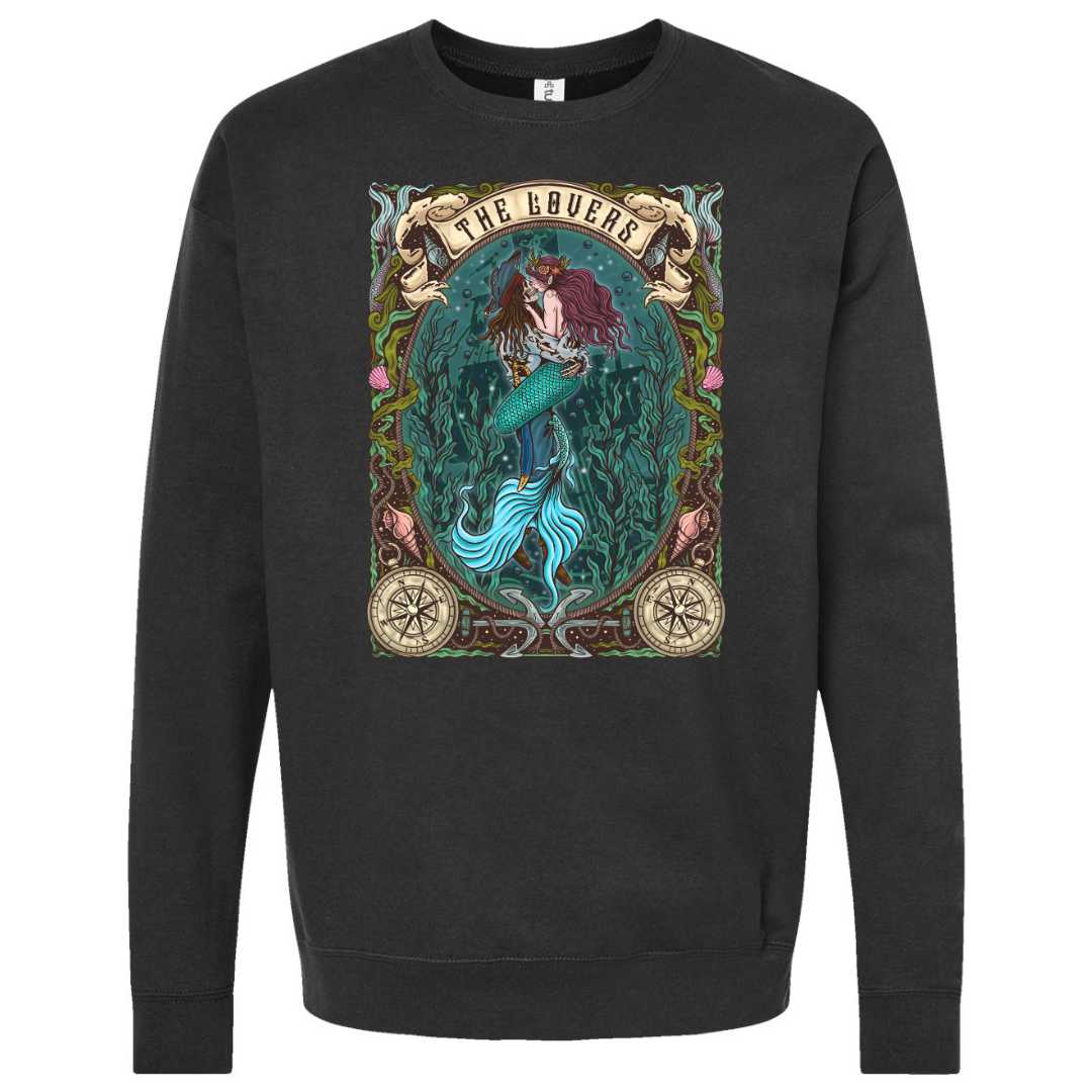 Mountains &amp; Mermaids The Lovers Crewneck Sweatshirt (Black) Small MM4224