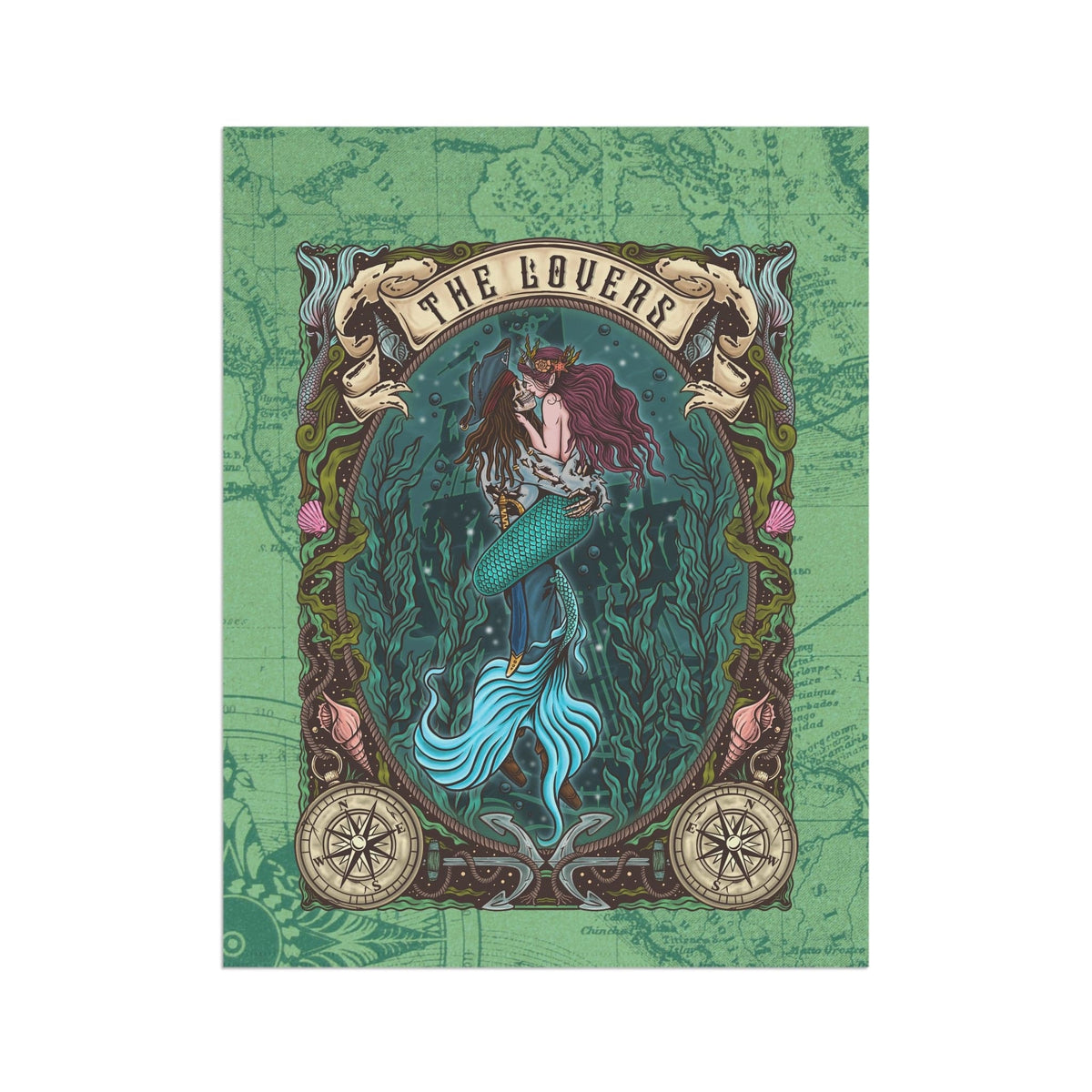 Mountains & Mermaids The Lovers Flag 24.5'' × 32'' 43093980855024079666