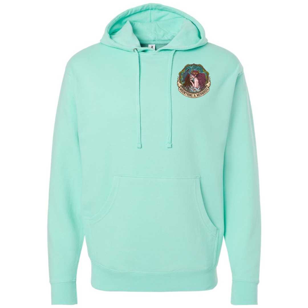 Mountains & Mermaids The Lovers Pullover Hoodie (Mint) Small MM1632