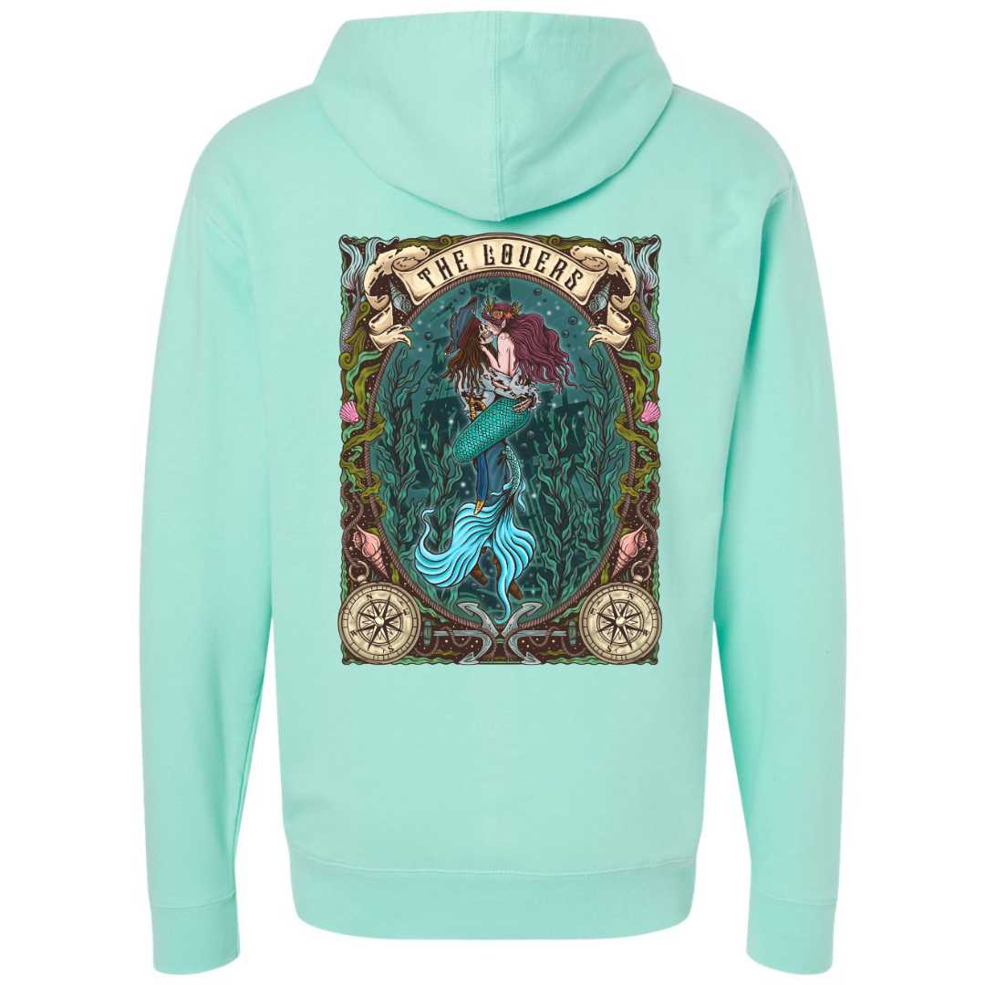 Mountains &amp; Mermaids The Lovers Pullover Hoodie (Mint) Small MM1632