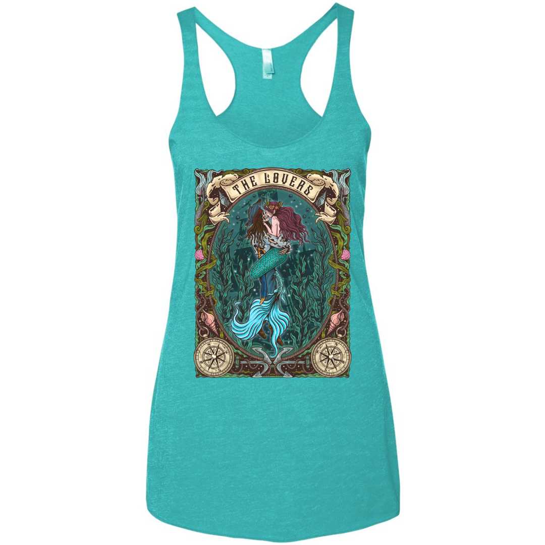 Mountains & Mermaids The Lovers Racerback Tank (Tahiti) Small MM4308