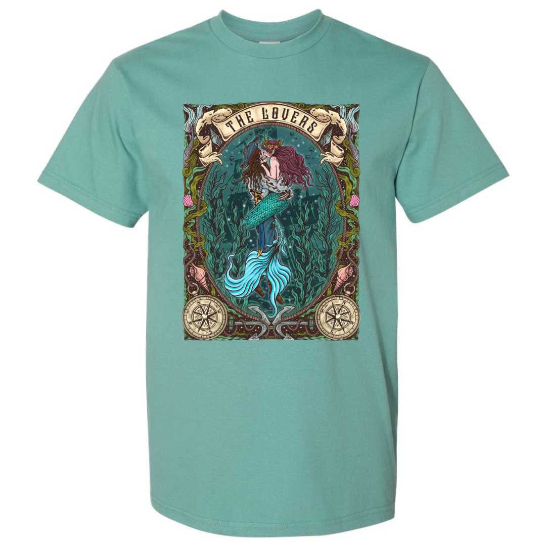 Mountains & Mermaids The Lovers Short Sleeve T-Shirt (Seafoam) Small MM4278