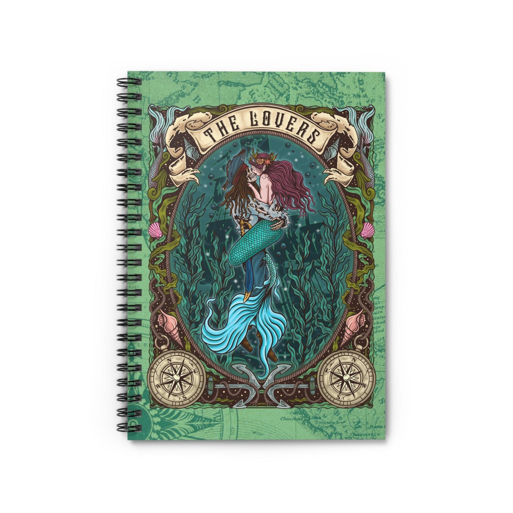 Mountains & Mermaids The Lovers Spiral Notebook One Size 29927215113493439203