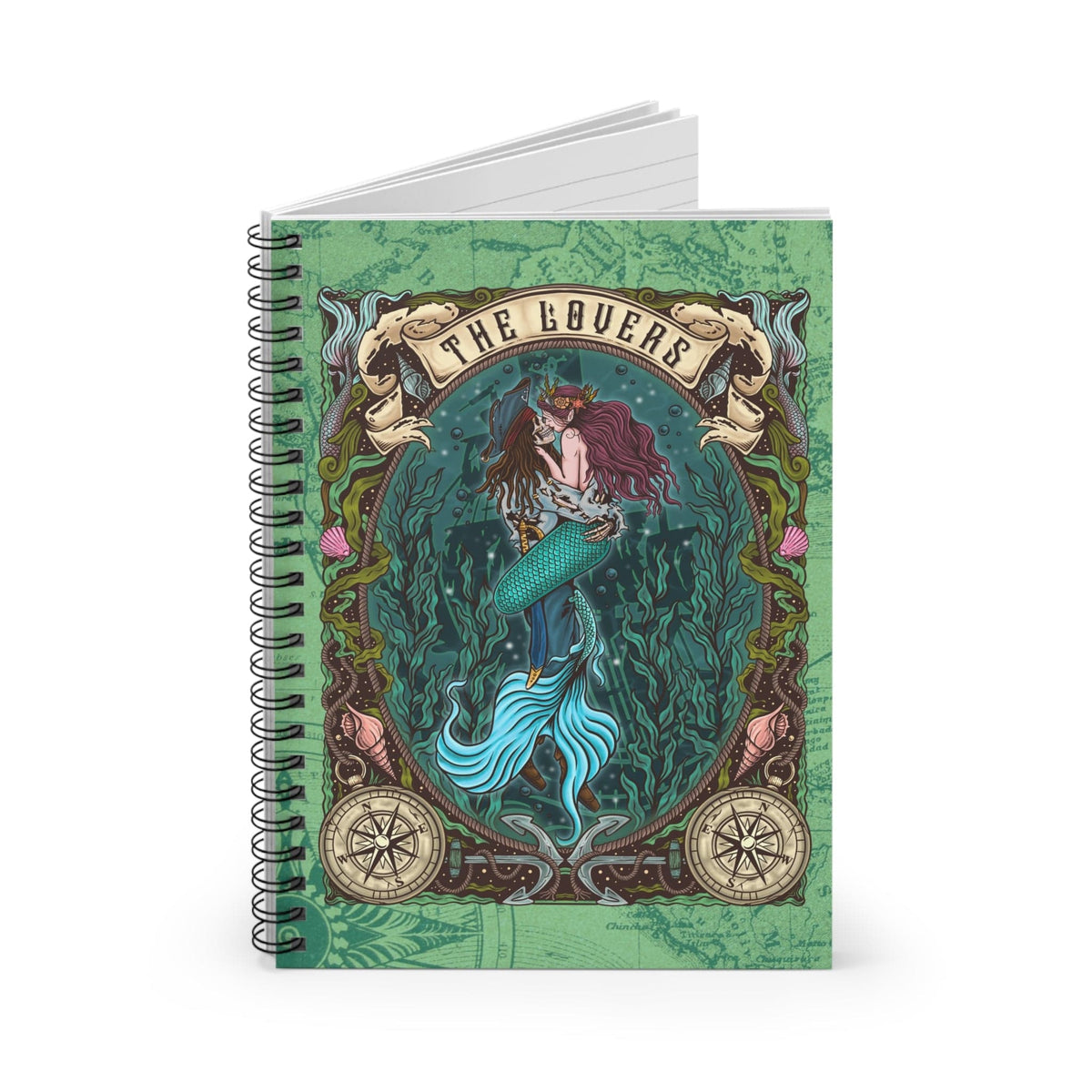 Mountains &amp; Mermaids The Lovers Spiral Notebook One Size 29927215113493439203