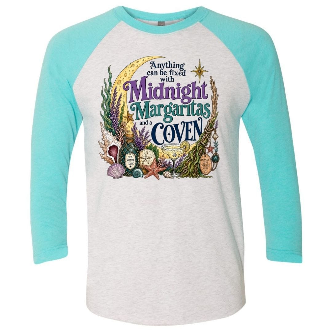 Mountains & Mermaids The Mermaid Coven Baseball T-Shirt Small / Purple