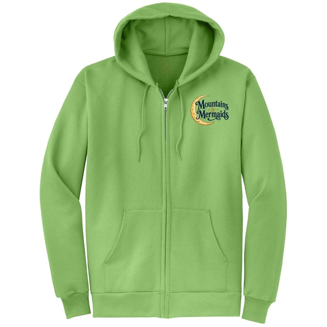 Mountains & Mermaids The Mermaid Coven Fleece Zip Hoodie Small / Lime