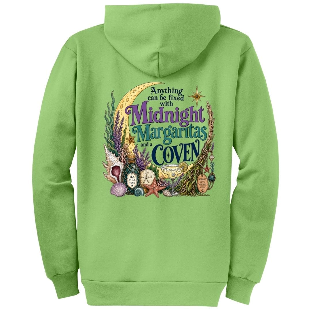 Mountains & Mermaids The Mermaid Coven Fleece Zip Hoodie Small / Lime