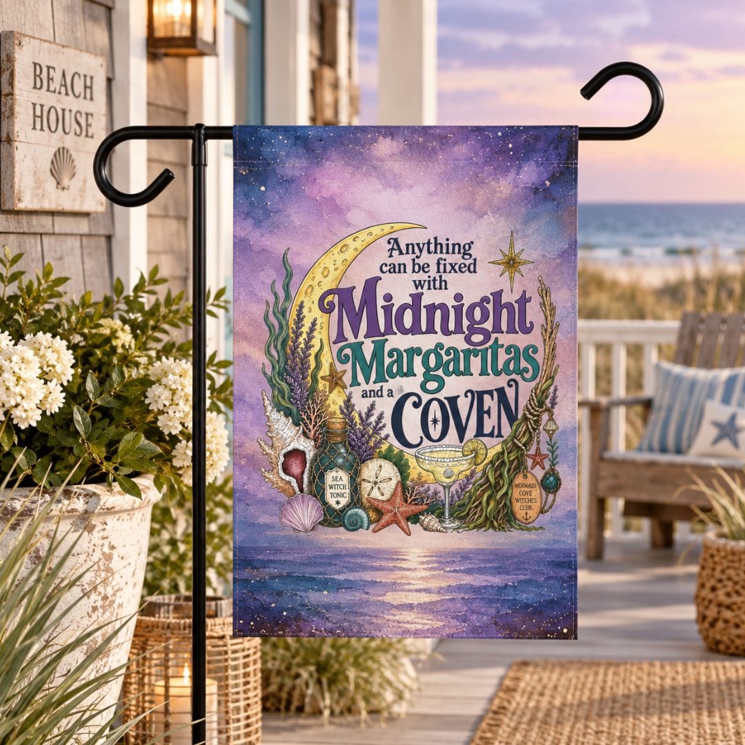 Mountains & Mermaids The Mermaid Coven House Flag (Mystical) 12'' × 18'' 20584031297097412714