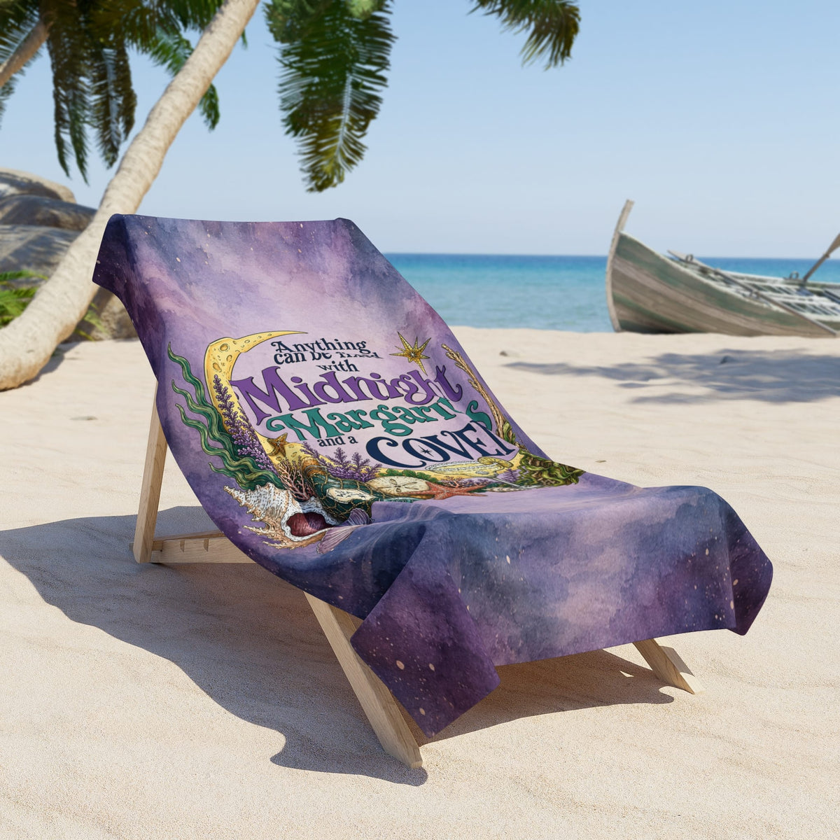 Mountains & Mermaids The Mermaid Coven (Mystic) Beach Towel 36" × 72" 89196721886821175973