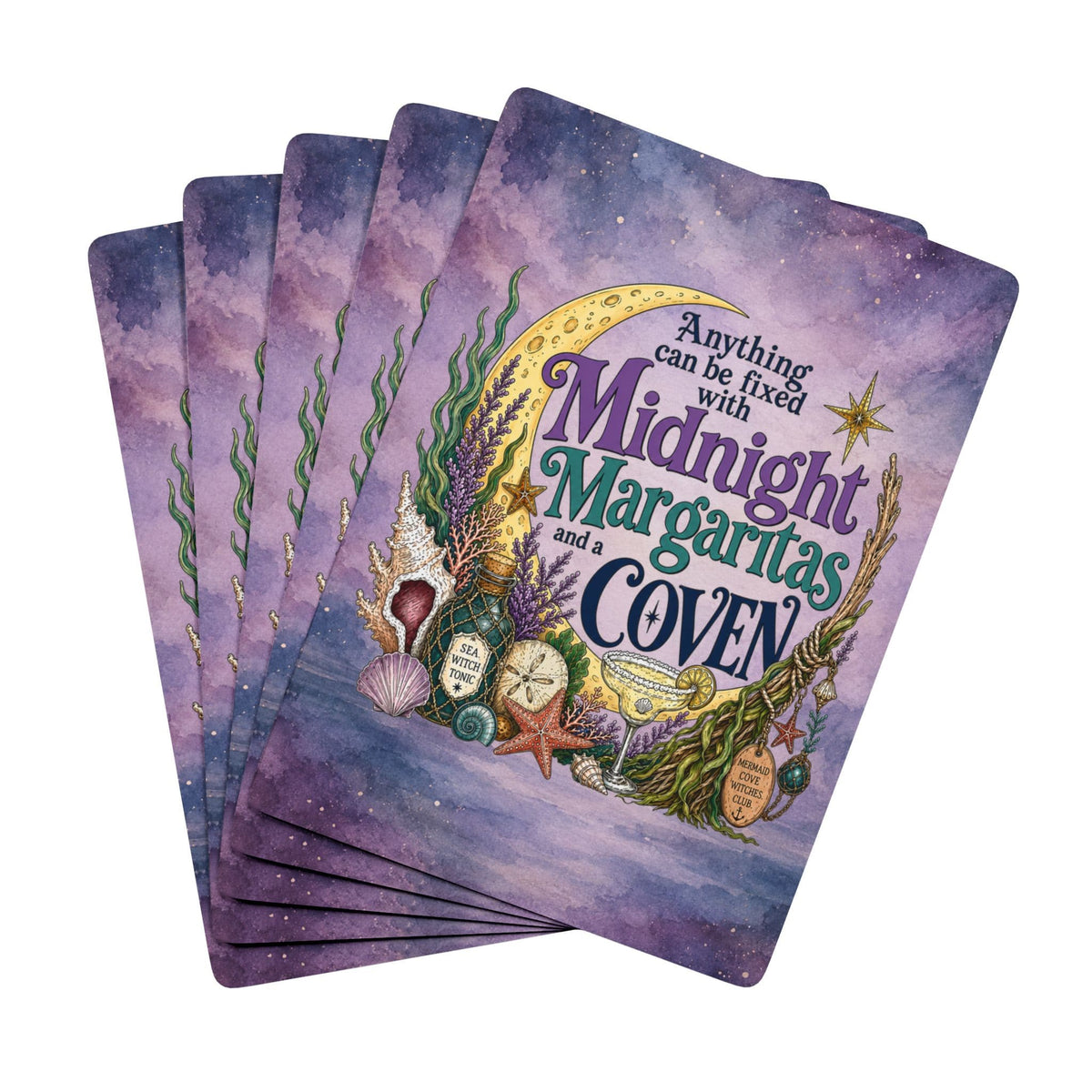 Mountains &amp; Mermaids The Mermaid Coven Playing Cards (Mystic) 2.5" x 3.5" / White / Semi Glossy 15201417116001169195