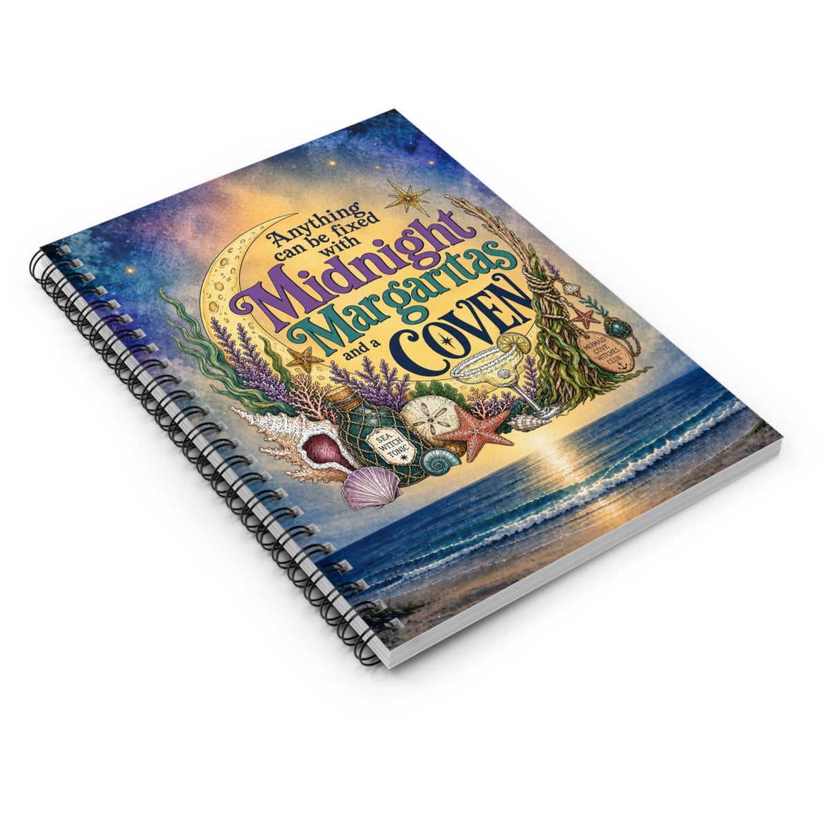 Mountains & Mermaids The Mermaid Coven Spiral Notebook (Moonlit Ocean) One Size 31428101183402275018