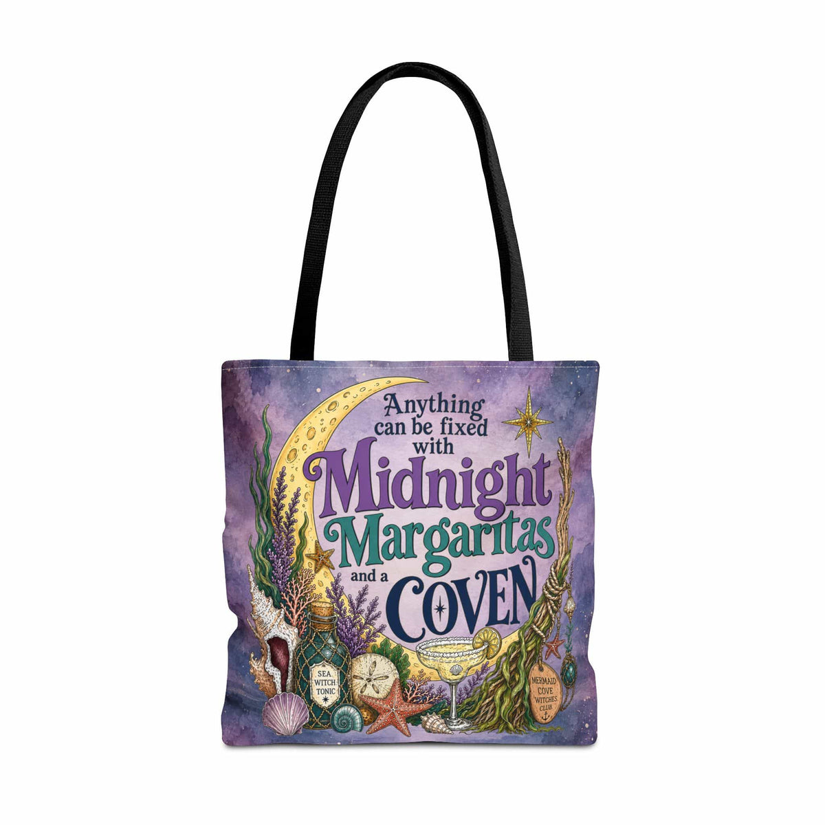 Mountains & Mermaids The Mermaid Coven Tote Bag (Mystic) 18" × 18'' / Black 72414134809915289617