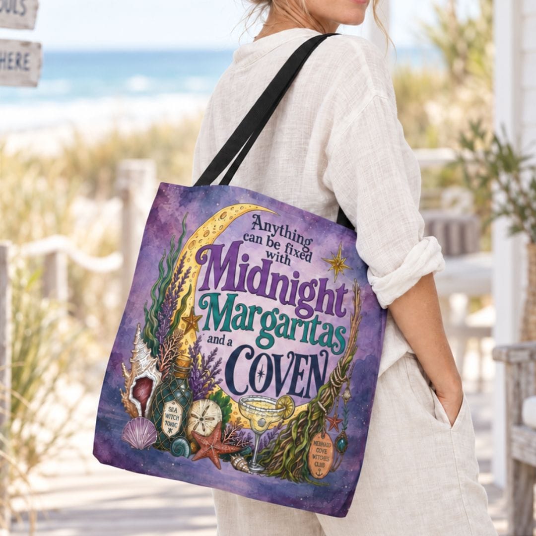 Mountains & Mermaids The Mermaid Coven Tote Bag (Mystic) 18" × 18'' / Black 72414134809915289617