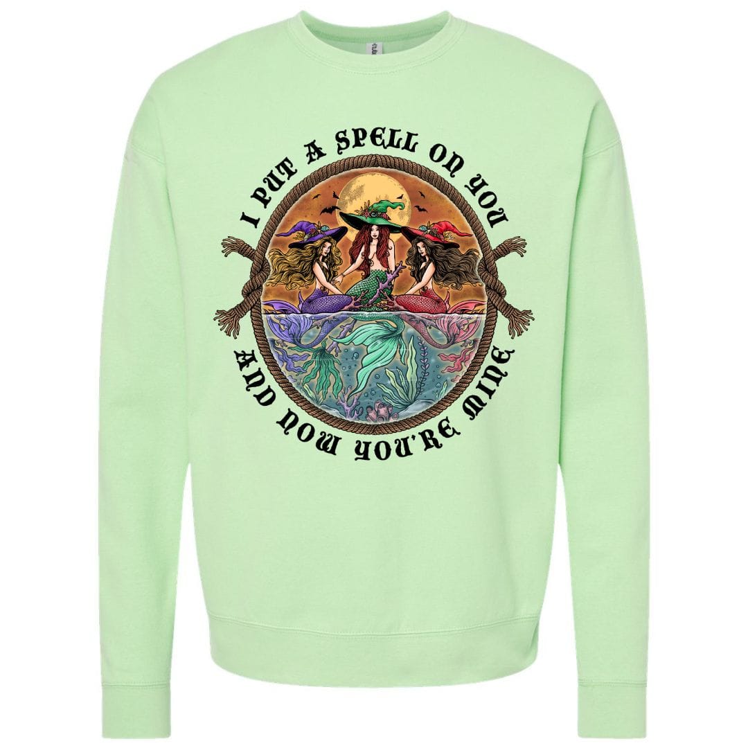 Mountains & Mermaids The Siren Sisters Crewneck Sweatshirt Small / Lime