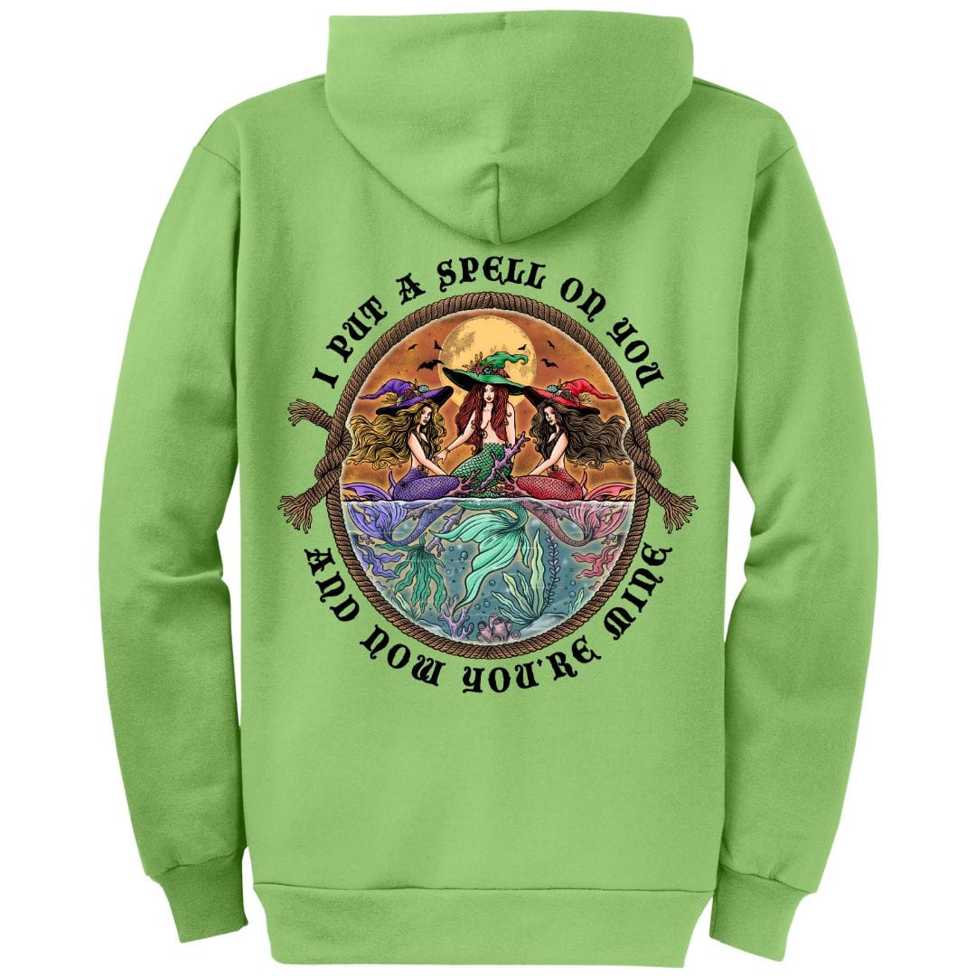 Mountains & Mermaids The Siren Sisters Full Zip Fleece Hoodie Small / Lime MM9703