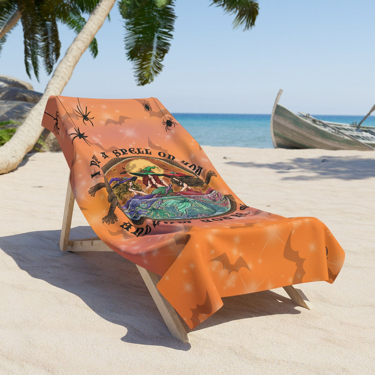 Mountains &amp; Mermaids The Siren Sisters Sunset Towel 36" × 72" 33353375627116716439