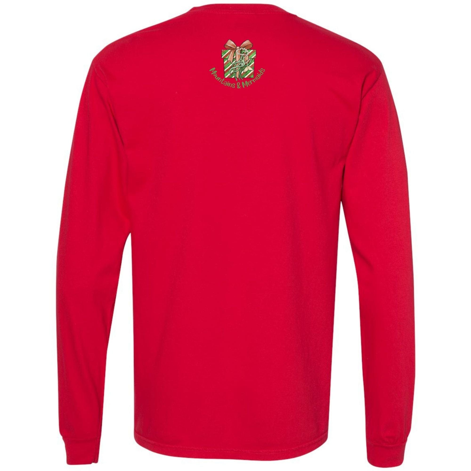 Mountains & Mermaids Tis The Season Long Sleeve T-Shirt Small / Red
