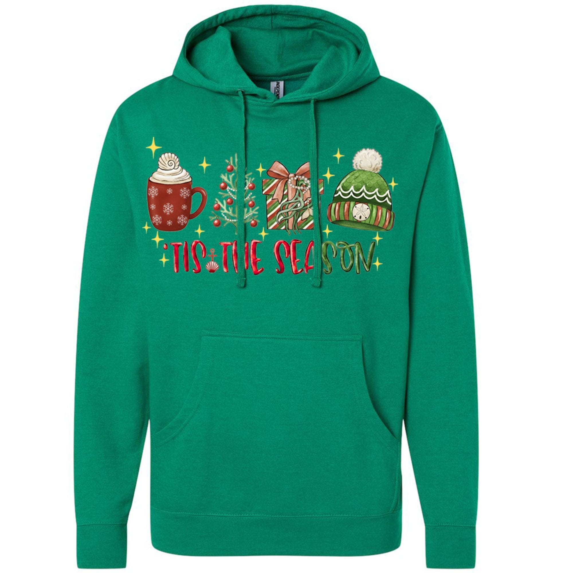 Mountains & Mermaids Tis The Season Pullover Hoodie Small / Gray