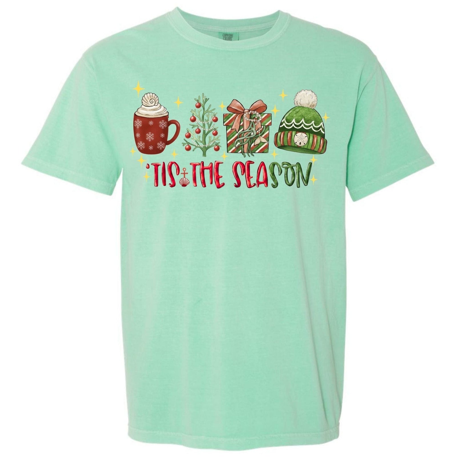 Mountains & Mermaids Tis The Season T-Shirt Small / Island Reef