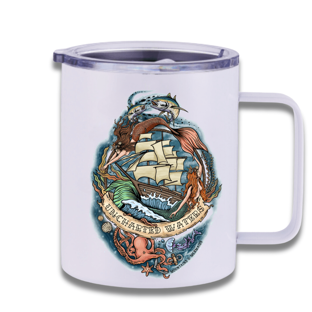 Mountains &amp; Mermaids Uncharted Waters Insulated Travel Mug MM3908