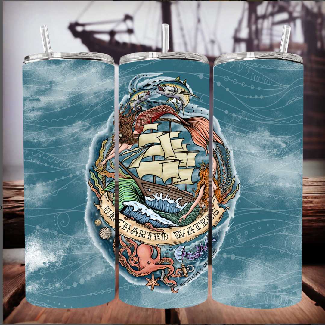 Mountains & Mermaids Uncharted Waters Insulated Tumbler MM3911