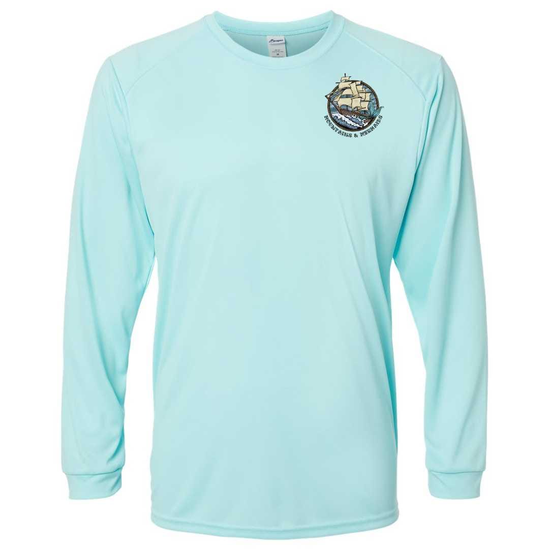 Mountains & Mermaids Uncharted Waters Performance Sun Shirt (Aqua) Small MM3837