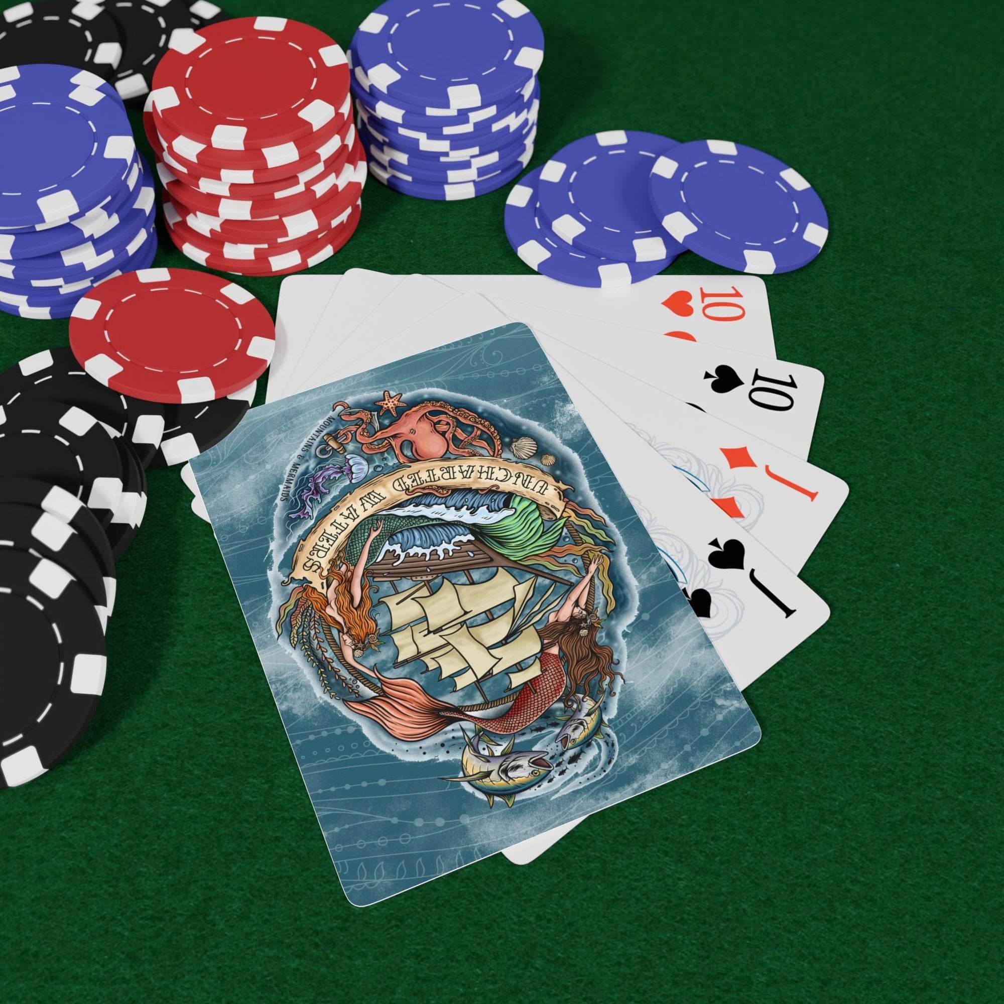 Mountains & Mermaids Uncharted Waters Playing Cards 2.5" x 3.5" 17315661602371292716