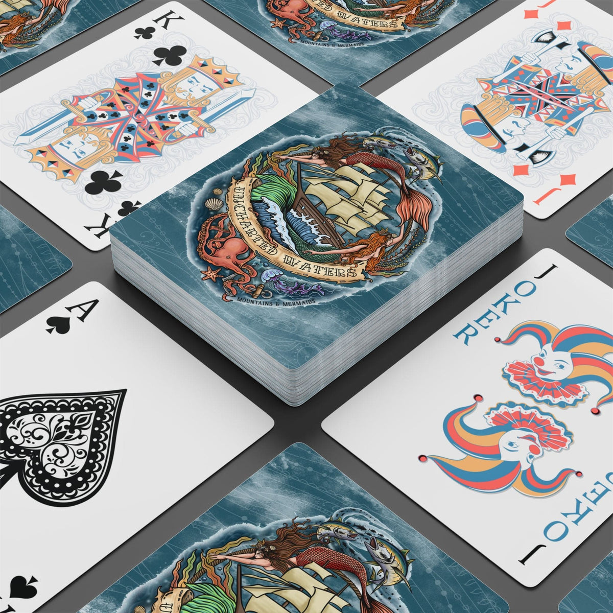 Mountains & Mermaids Uncharted Waters Playing Cards 2.5" x 3.5" 17315661602371292716