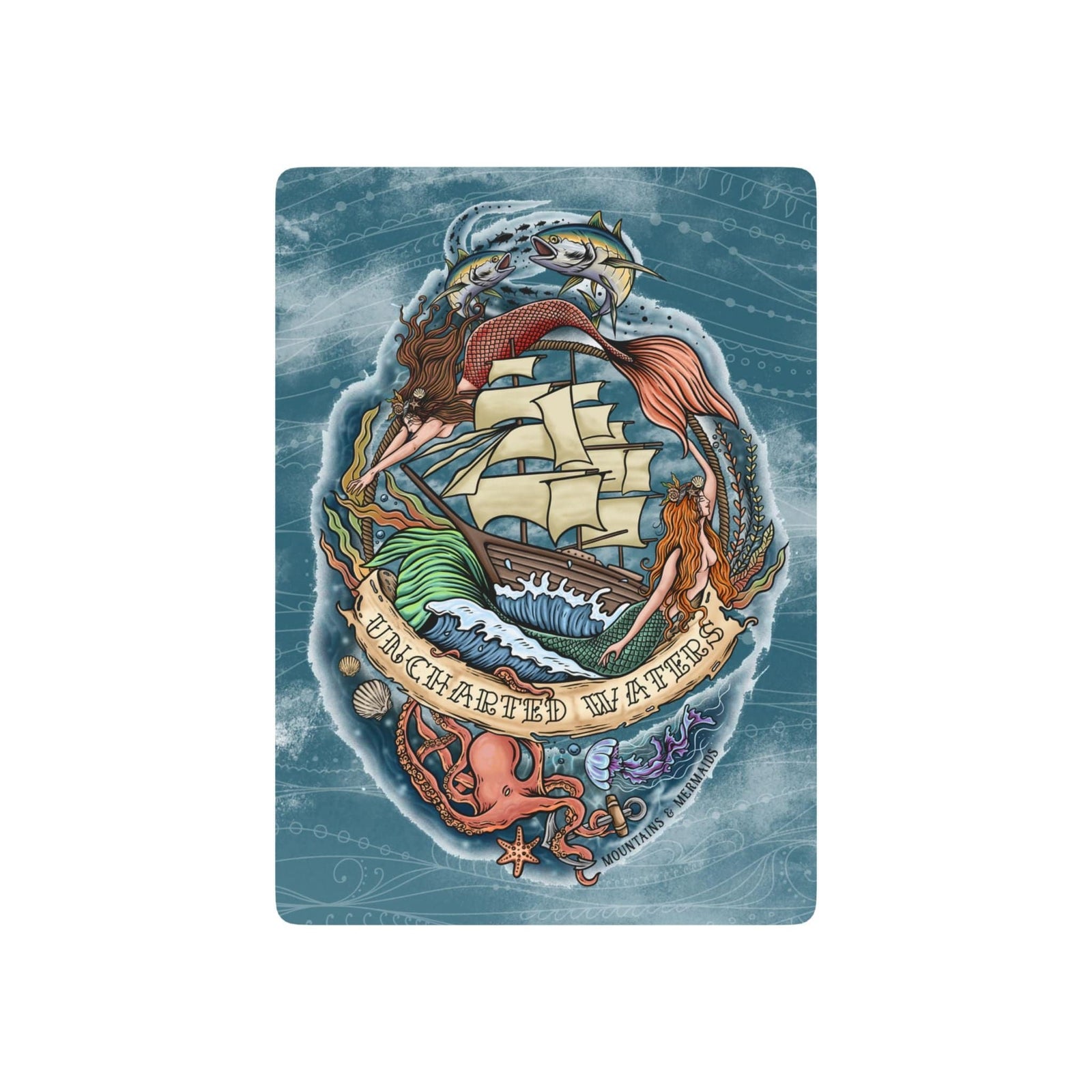 Mountains & Mermaids Uncharted Waters Playing Cards 2.5" x 3.5" 17315661602371292716