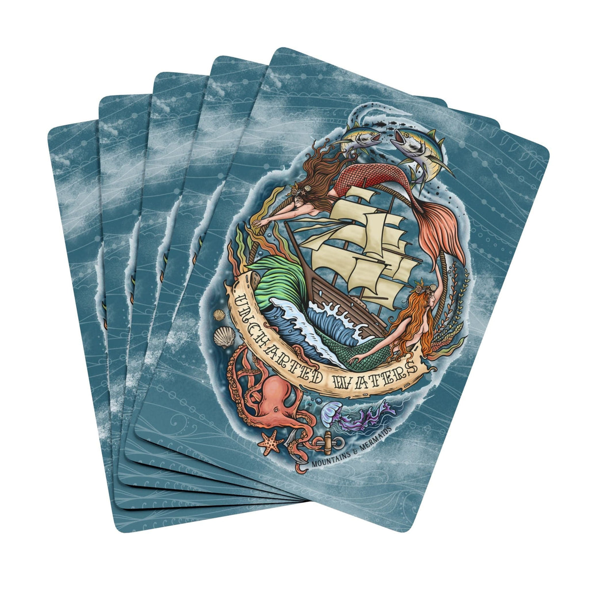 Mountains &amp; Mermaids Uncharted Waters Playing Cards 2.5&quot; x 3.5&quot; 17315661602371292716